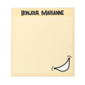 Bloc-notes coloré vibrant avec grand sourire (Devant)