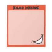 Bloc-notes coloré vibrant avec grand sourire (Devant)