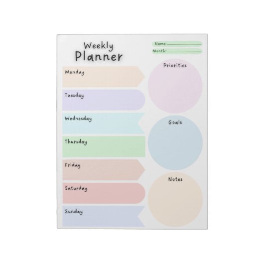 Bloc-notes colossal Weekly Planner Circles (Tourné)