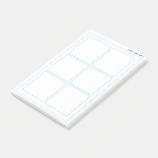 Bloc - notes comique de post-it de modèle d'art (Incliné)