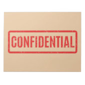 Bloc-notes confidentiel bloqué (Devant)