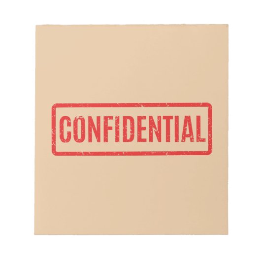 Bloc-notes confidentiel bloqué (Devant)