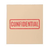Bloc-notes confidentiel timbré (Devant)