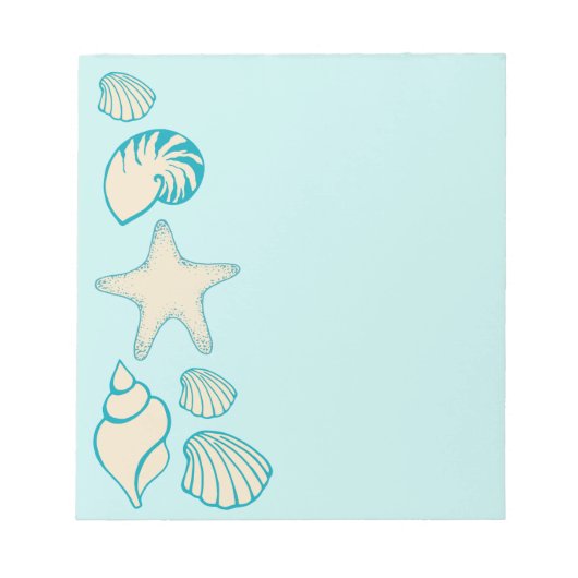 Bloc-notes Coquillage Aqua (Devant)