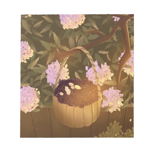 Bloc-notes Corbeille Mûre Heure Dorée (Devant)