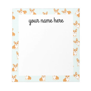 Bloc-notes Corgi personnalisé