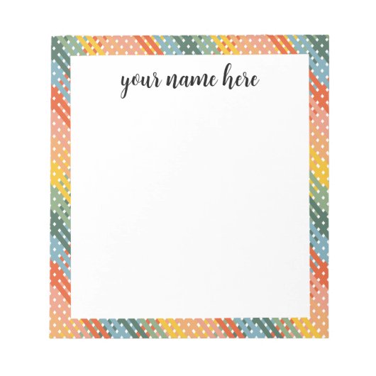 Bloc-notes couleur personnalisé (Devant)