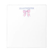 Bloc-notes couleur rose et bleu pour ruban (Devant)