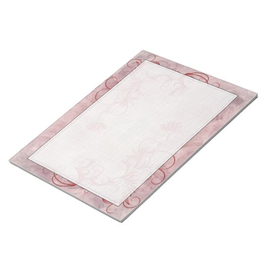 Bloc-notes couleur rouge flou changeable (Incliné)