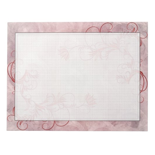 Bloc-notes couleur rouge flou changeable (Devant)