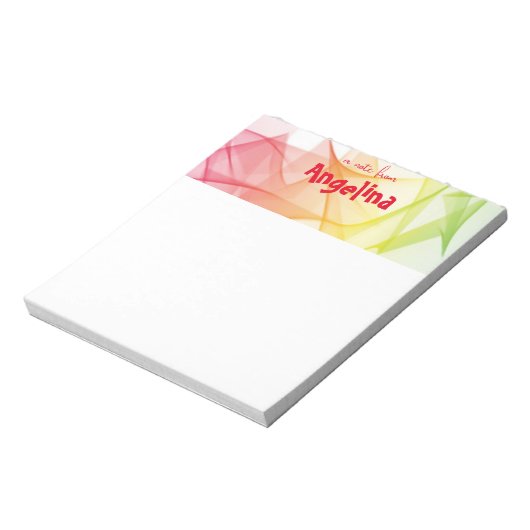 Bloc-notes couleur rouge jaune (Tourné)