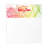 Bloc-notes couleur rouge jaune (Devant)