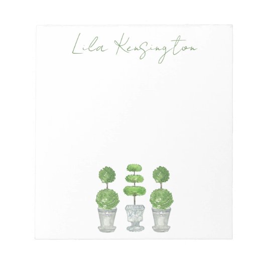 Bloc-notes couleur vert Aquarelle (Devant)