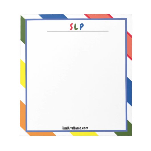 Bloc-notes couleurs SLP (Devant)
