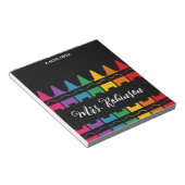 Bloc-notes crayon arc-en-ciel pour appréciation de (Incliné)