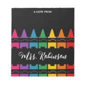 Bloc-notes crayon arc-en-ciel pour appréciation de (Devant)