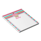 Bloc-notes Cupcake rayé bonbon mignon (Incliné)