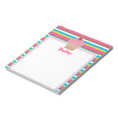 Bloc-notes Cupcake rayé bonbon mignon (Tourné)