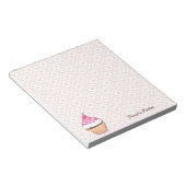 Bloc-notes Cupcake rose (Incliné)