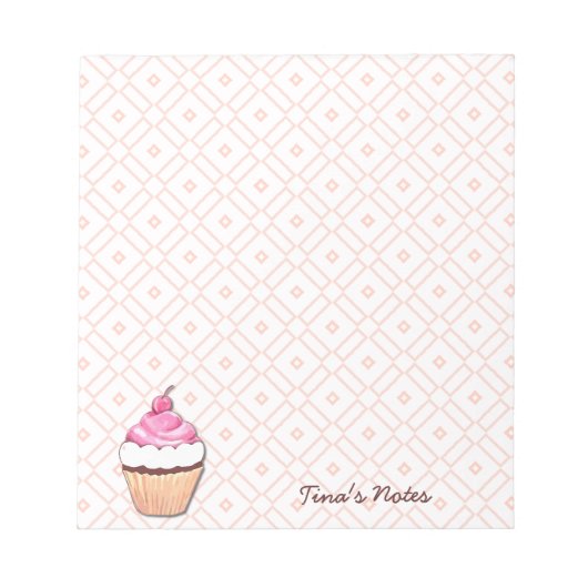 Bloc-notes Cupcake rose (Devant)
