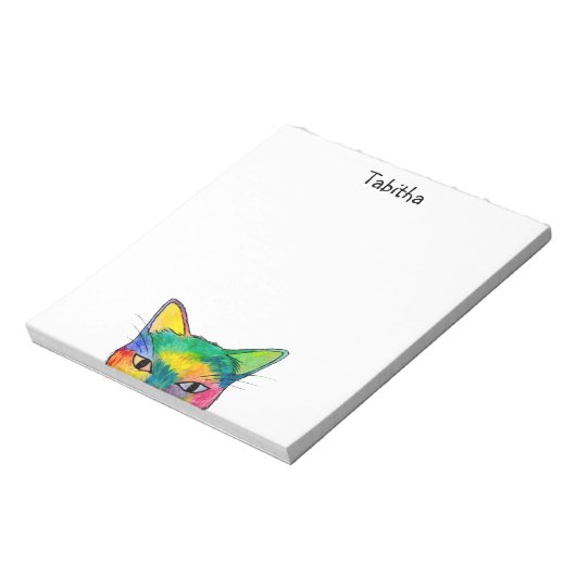 Bloc-notes Curieux Rainbow Cat (Tourné)