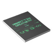 Bloc-notes cyberpunk "Grandeur non écrite" (Incliné)