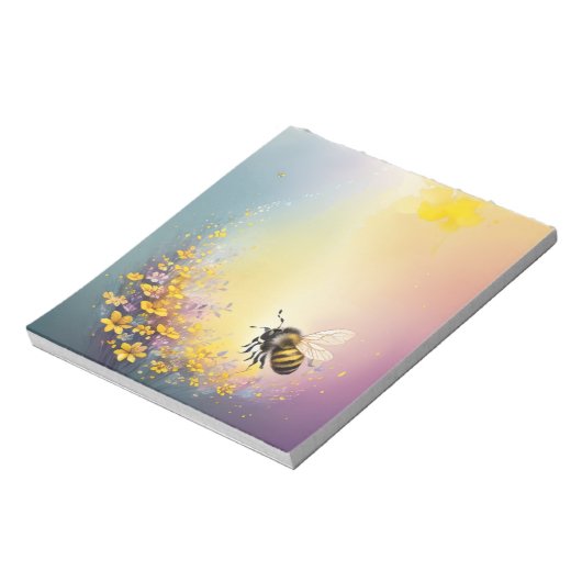 Bloc-notes d'abeille à fleurs (Tourné)