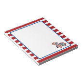 Bloc-notes Dachshund rouge, blanc et bleu (Incliné)