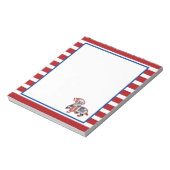 Bloc-notes Dachshund rouge, blanc et bleu (Tourné)