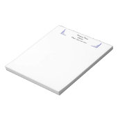 Bloc-notes d'affaires personnalisé, bleu clair (Tourné)