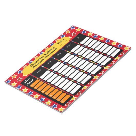 Bloc-notes d'affectation des tâches ménagères aux  (Incliné)