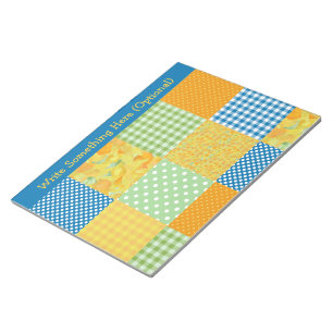 Bloc-notes Daffodils à personnaliser, Faux-Patchwo