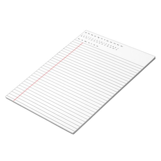 Bloc-notes daté (Incliné)