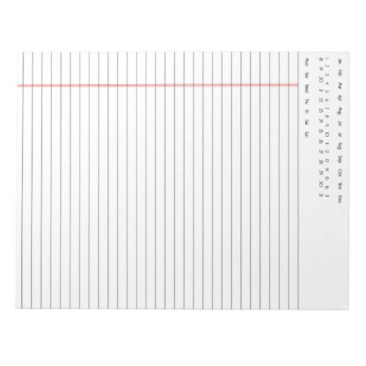 Bloc-notes daté (Devant)