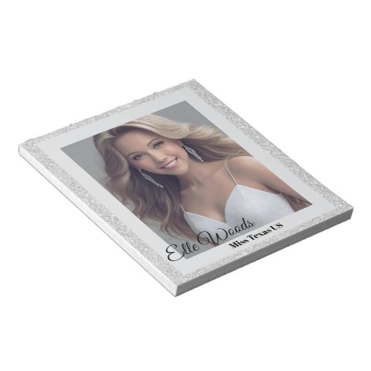 Bloc-notes d'autographes Silver Glitz (Incliné)