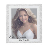 Bloc-notes d'autographes Silver Glitz (Devant)