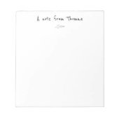 Bloc-notes d'avion en papier simple (Devant)
