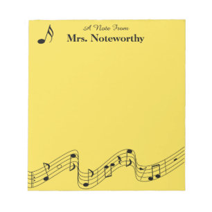 Bloc-notes de 40 pages à thème musical personnalis