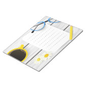 Bloc-notes de 40 pages Charmant Bureau avec Café e (Incliné)