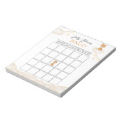 Bloc-notes de Baby shower de bingo Orange Cute Fox (Tourné)