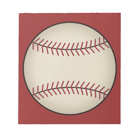 Bloc-notes de baseball rouge (Devant)