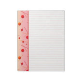 Bloc-notes de bordure Lt PInk avec points et ligne (Tourné)