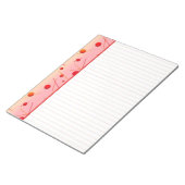 Bloc-notes de bordure Lt PInk avec points et ligne (Incliné)
