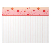 Bloc-notes de bordure Lt PInk avec points et ligne (Devant)