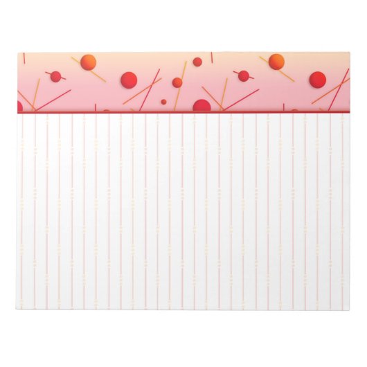 Bloc-notes de bordure Lt PInk avec points et ligne (Devant)