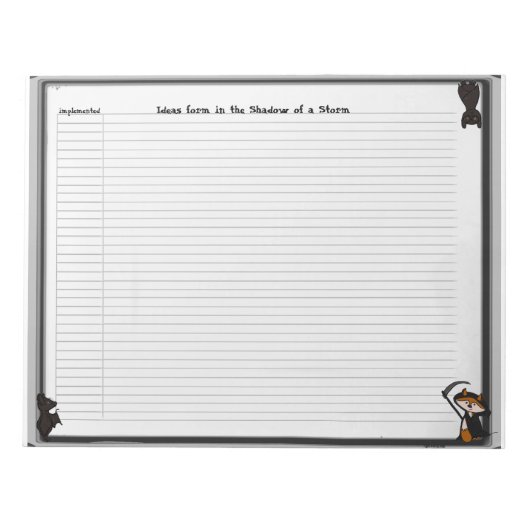 Bloc-notes de brainstorming sombre (Devant)