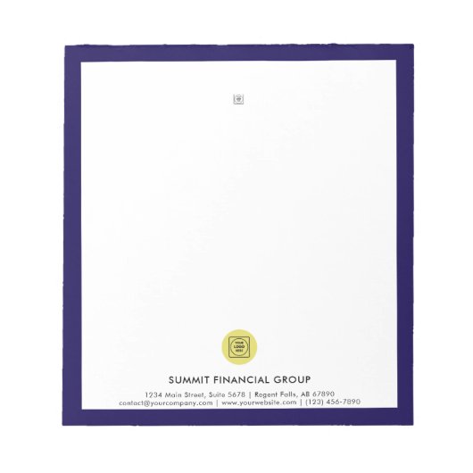 Bloc-notes de branding de bureau avec logo bleu ma (Devant)