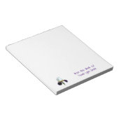 Bloc-notes de bureau Iris violet et blanc (Incliné)
