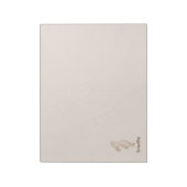 Bloc-notes de bureau Minimal Breathe Bunny (Tourné)