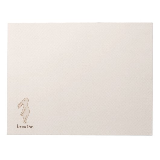 Bloc-notes de bureau Minimal Breathe Bunny (Devant)